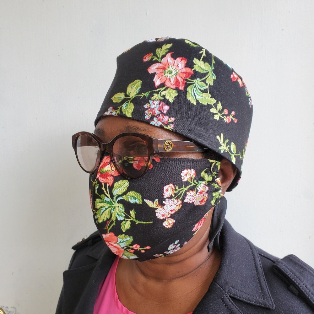 Surgical hat face mask